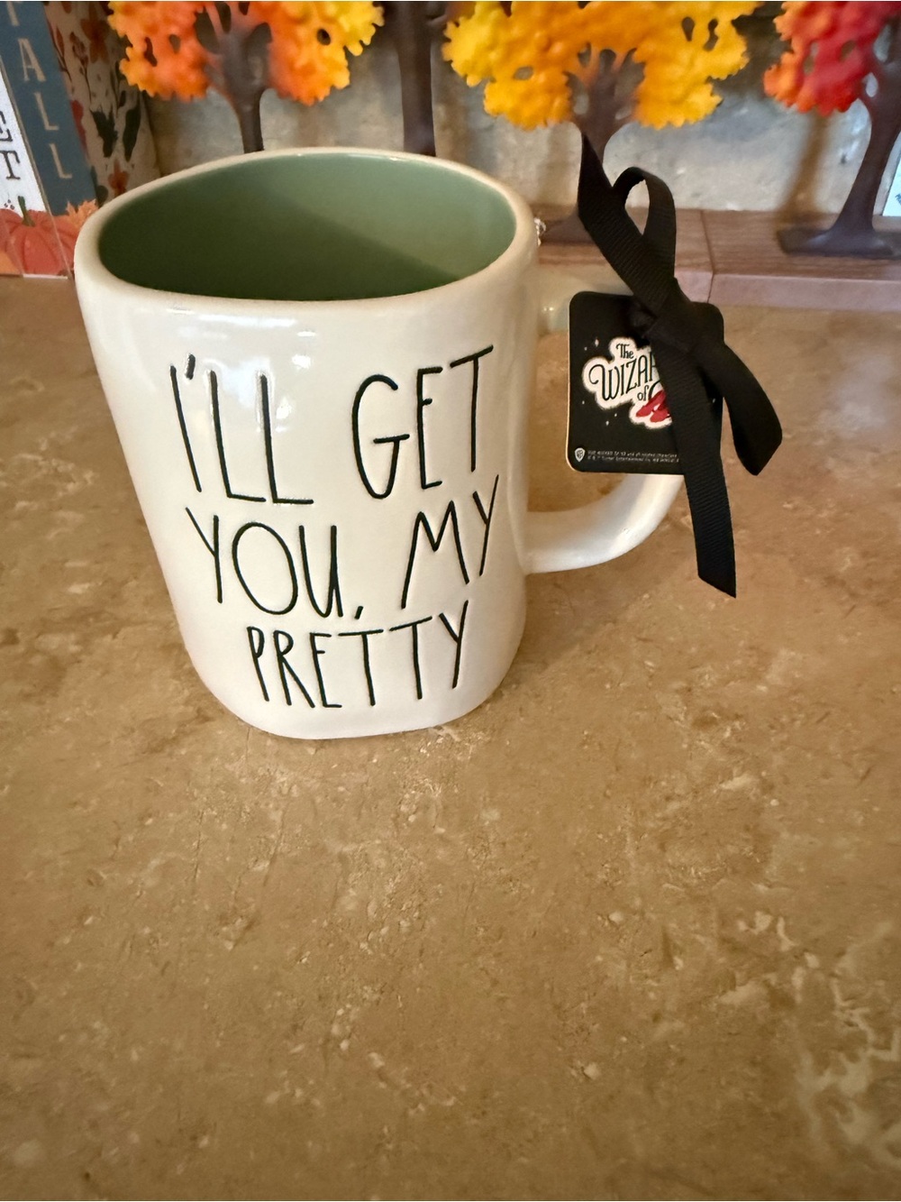 Rae Dunn White Mug- "I'll Get You, My Pretty"